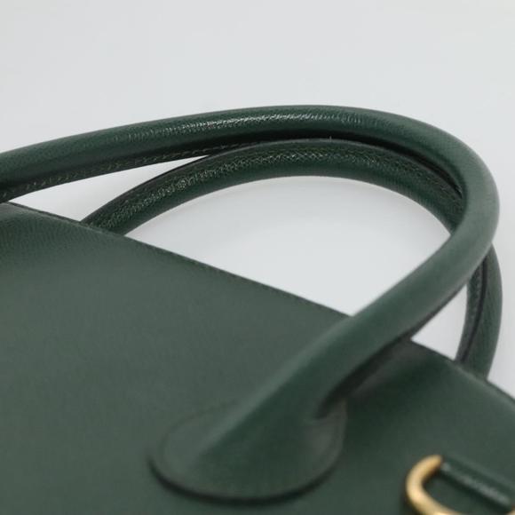 CELINE Hand Bag Leather Green Auth ep7982 - Picture 8 of 16